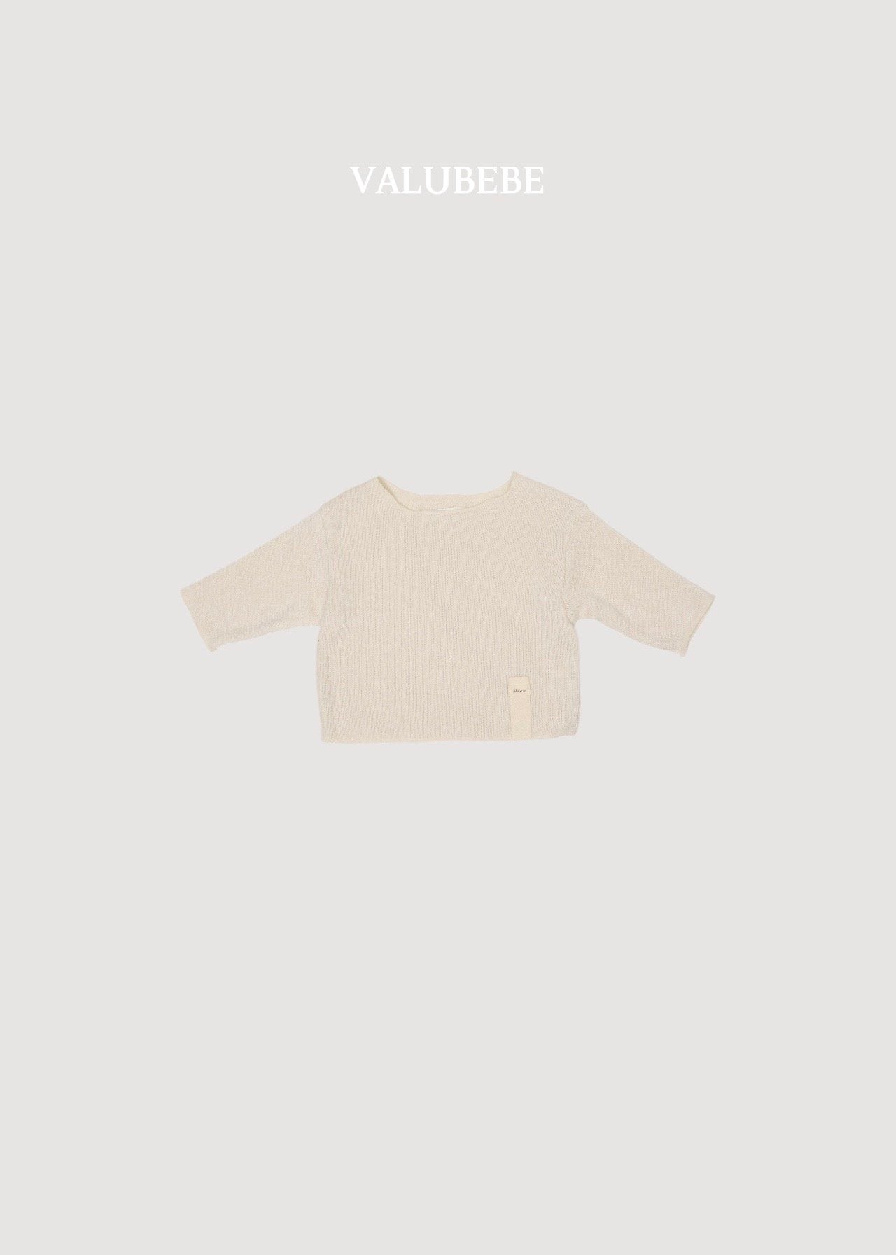 ［valubebe］Boat neck knit tee