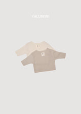 ［valubebe］Boat neck knit tee