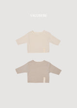 ［valubebe］Boat neck knit tee