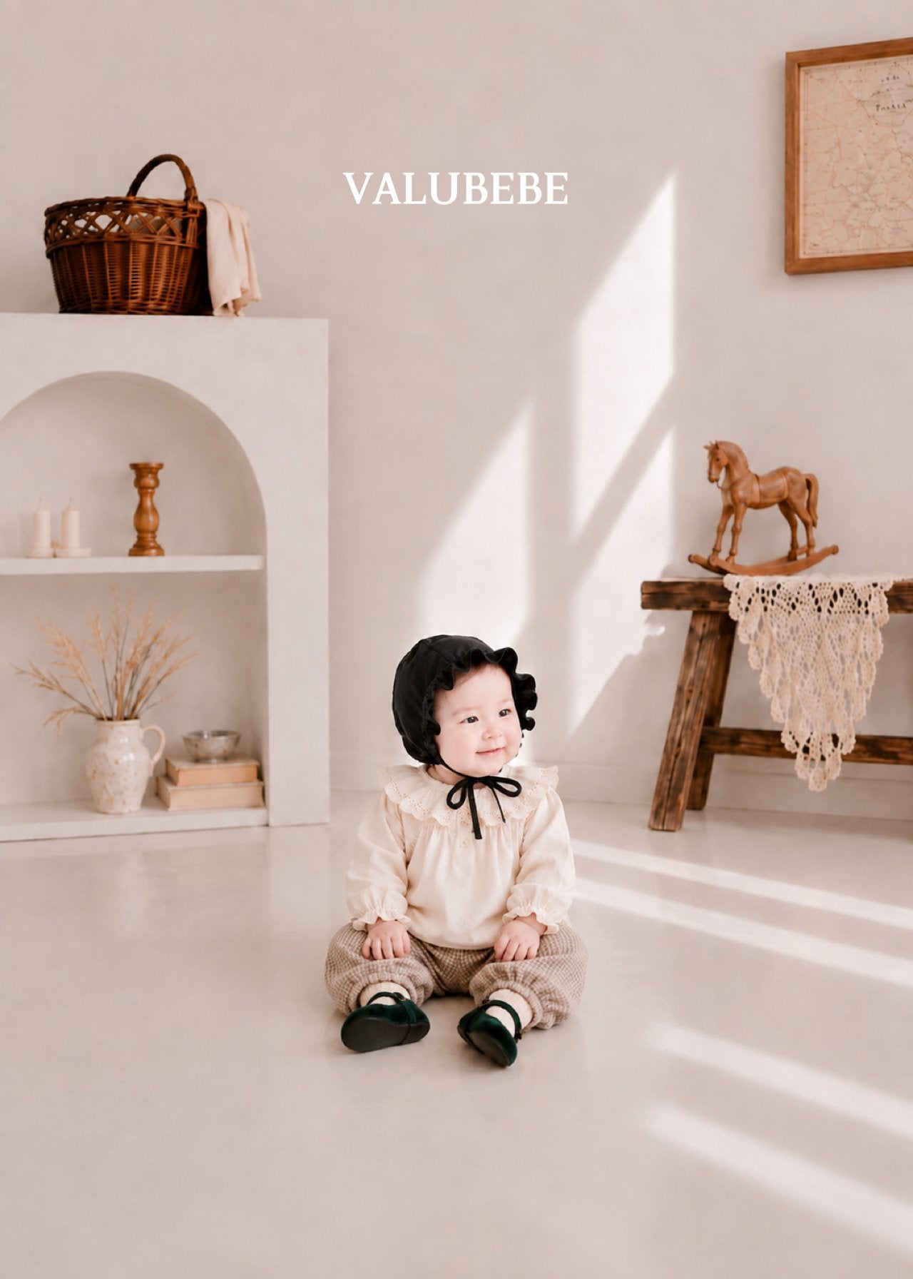 ［valubebe］Lace collar frill blouse