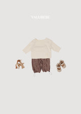 ［valubebe］Check string pants