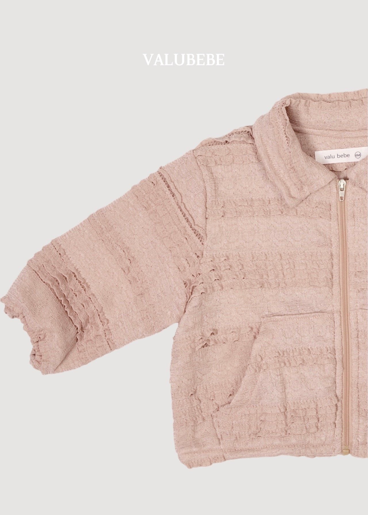 ［valubebe］Lace collar zip up
