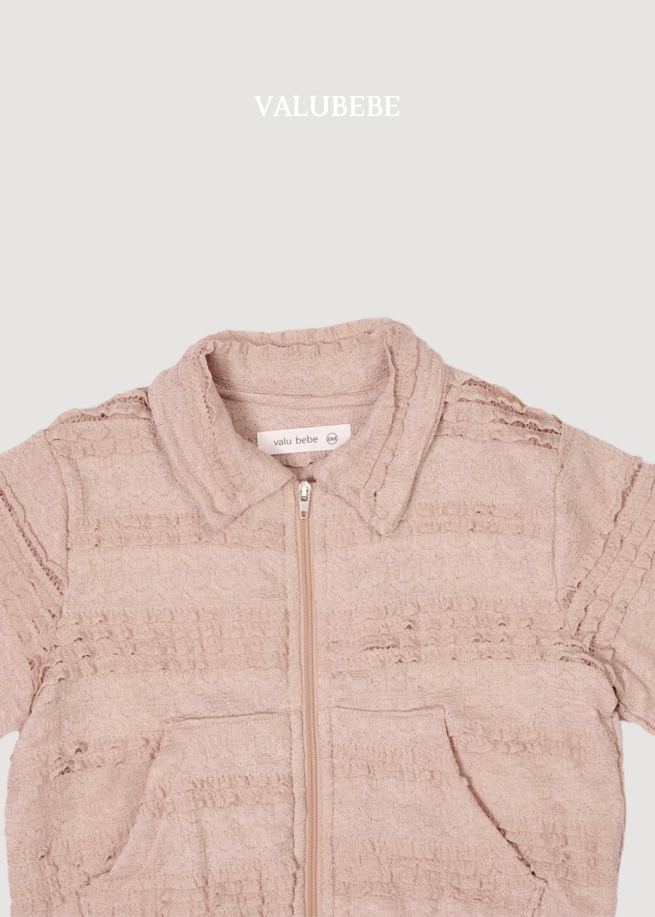 ［valubebe］Lace collar zip up