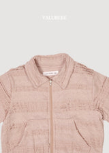 ［valubebe］Lace collar zip up