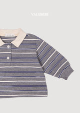 ［valubebe］Milkey stripe collar tops