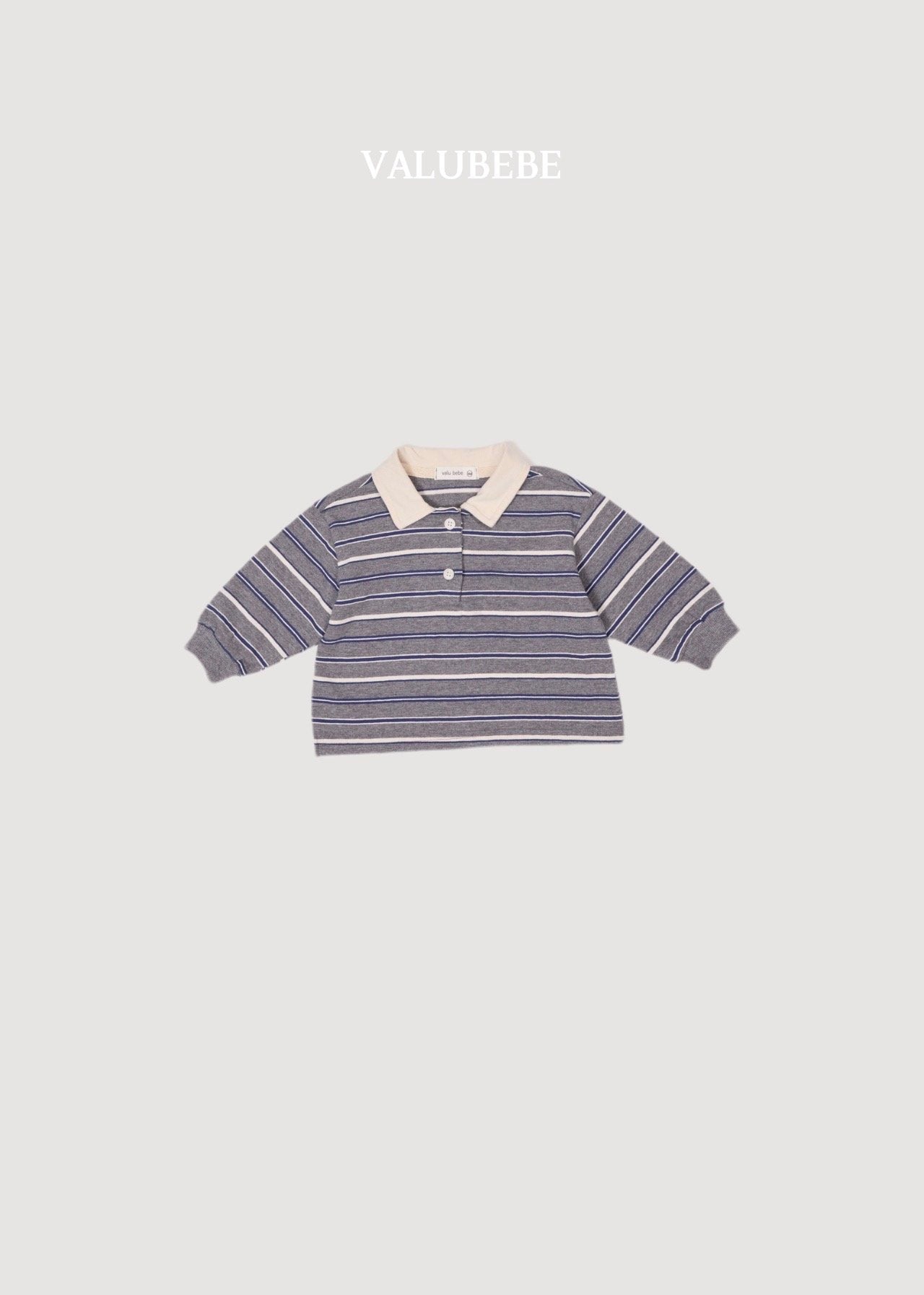 ［valubebe］Milkey stripe collar tops