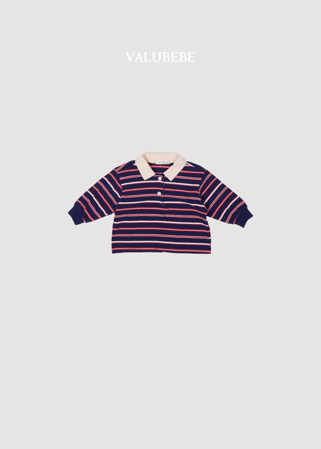 ［valubebe］Milkey stripe collar tops