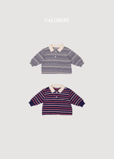 ［valubebe］Milkey stripe collar tops