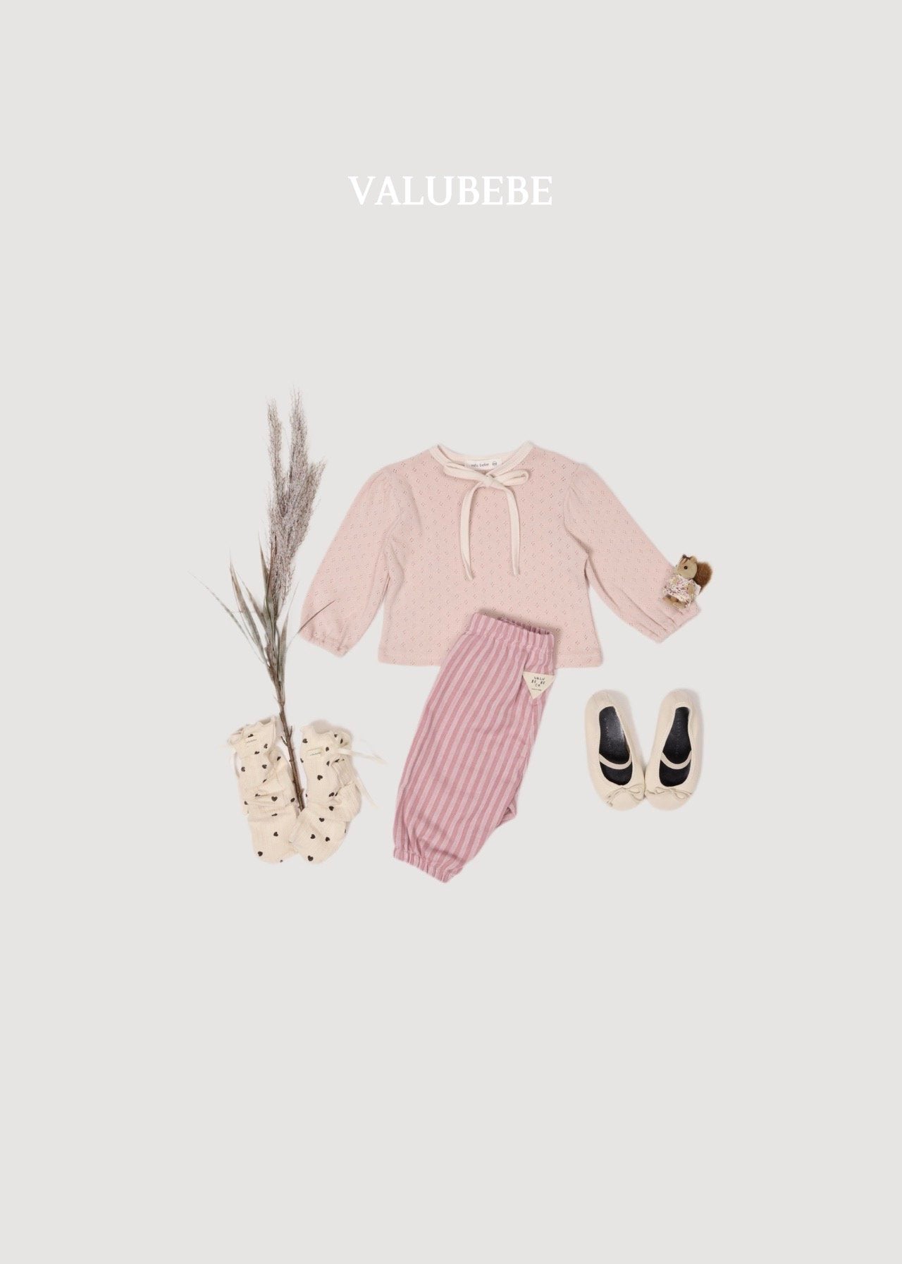 ［valubebe］Creamy ribbon puff tee