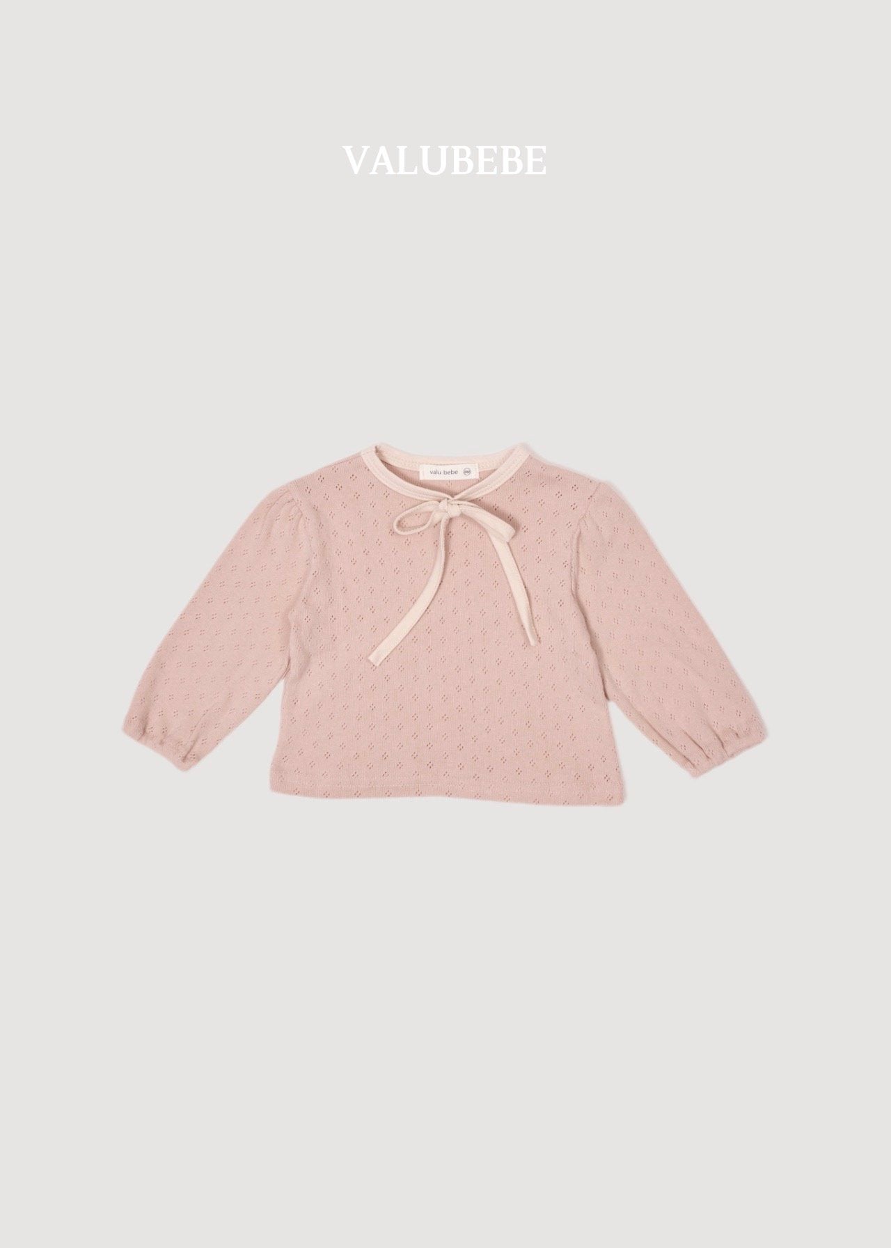 ［valubebe］Creamy ribbon puff tee