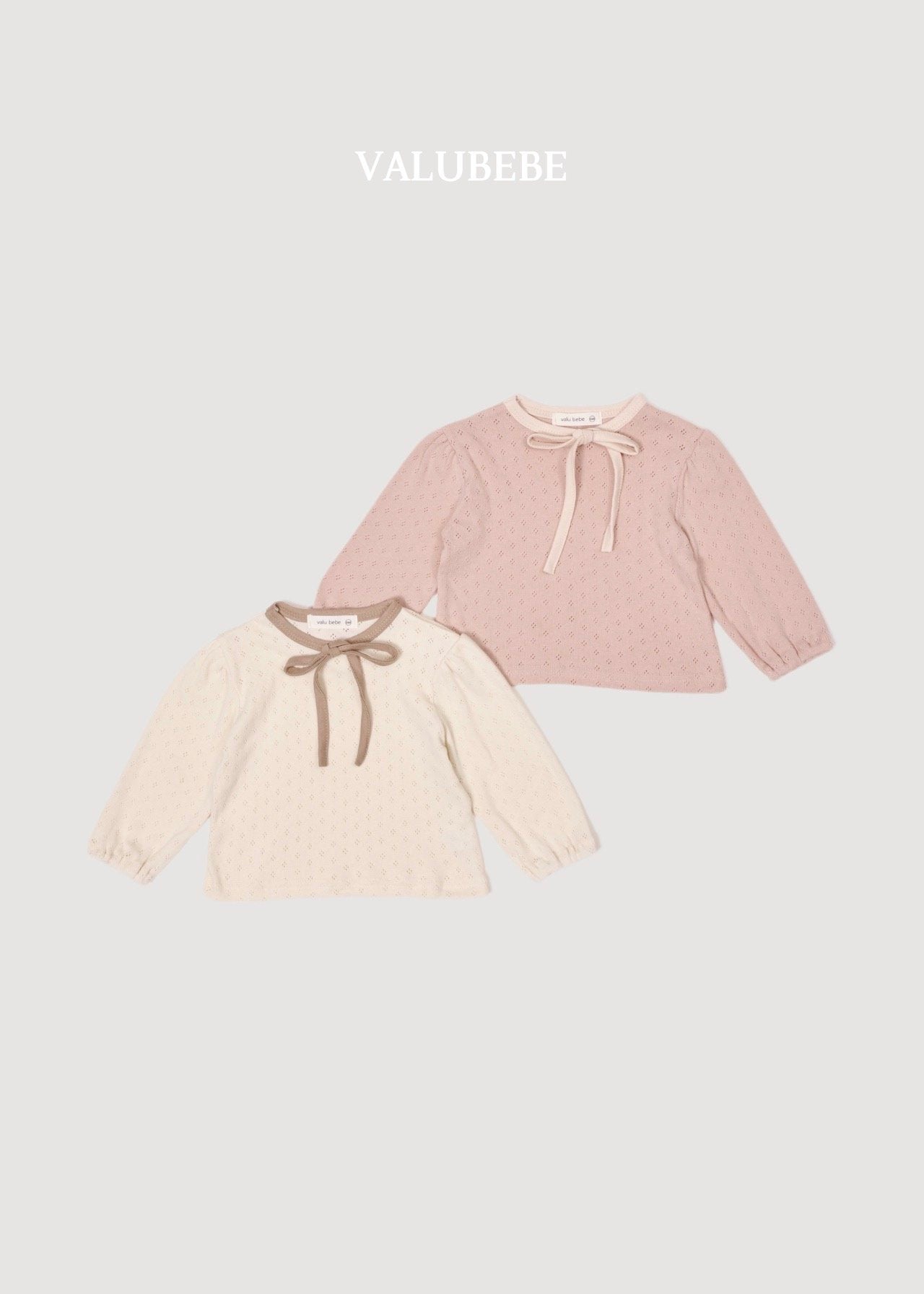 ［valubebe］Creamy ribbon puff tee