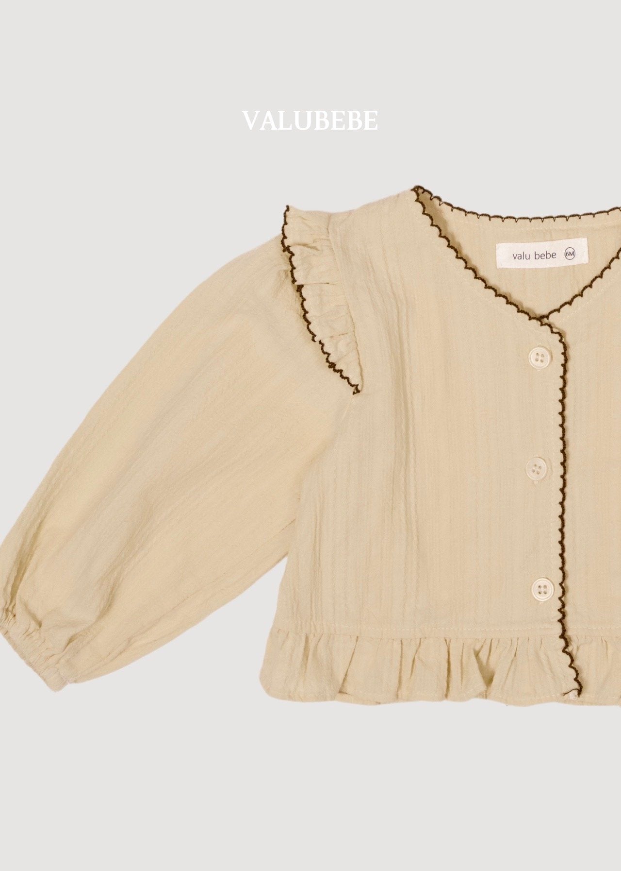 ［valubebe］Pico lace wing blouse