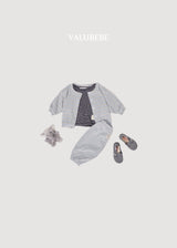 ［valubebe］Stripe button tee