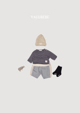 ［valubebe］Stripe button tee