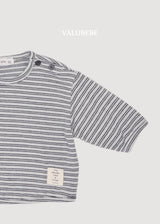 ［valubebe］Stripe button tee