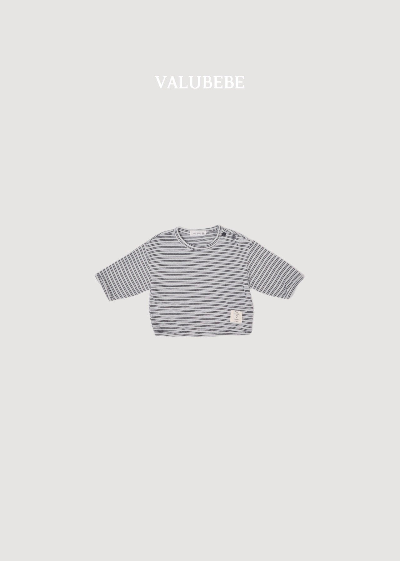 ［valubebe］Stripe button tee