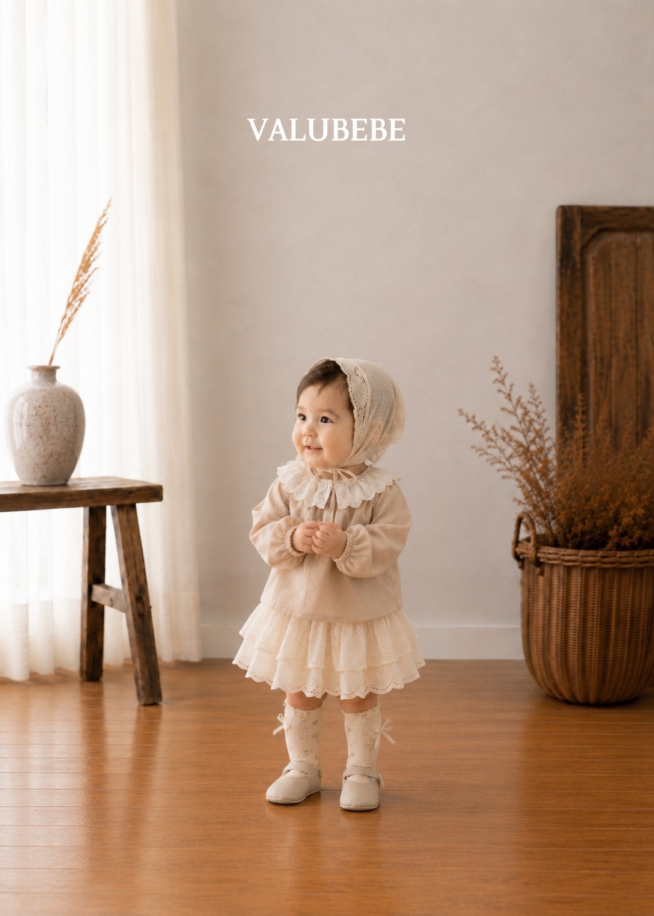 ［valubebe］Flower lace skirt