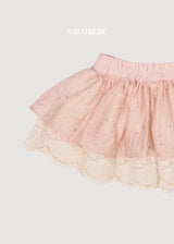 ［valubebe］Flower lace skirt
