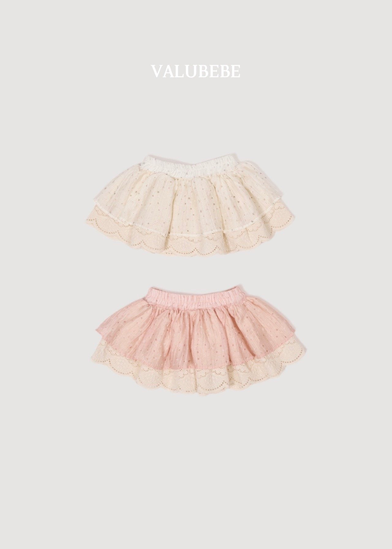 ［valubebe］Flower lace skirt