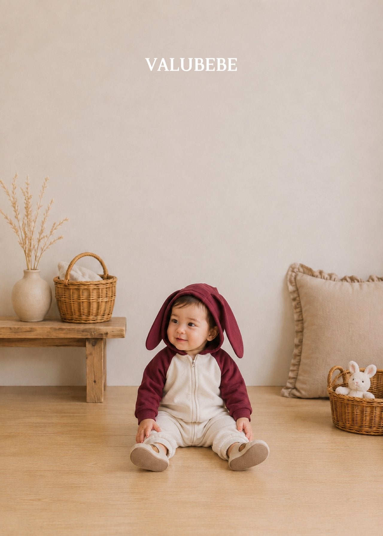［valubebe］Bunny hood jumpsuit