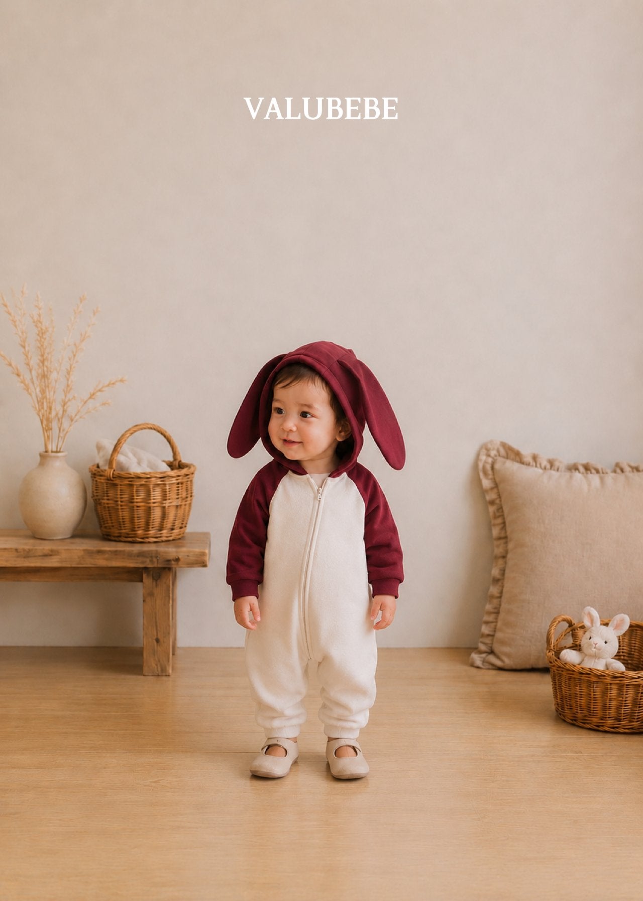 ［valubebe］Bunny hood jumpsuit