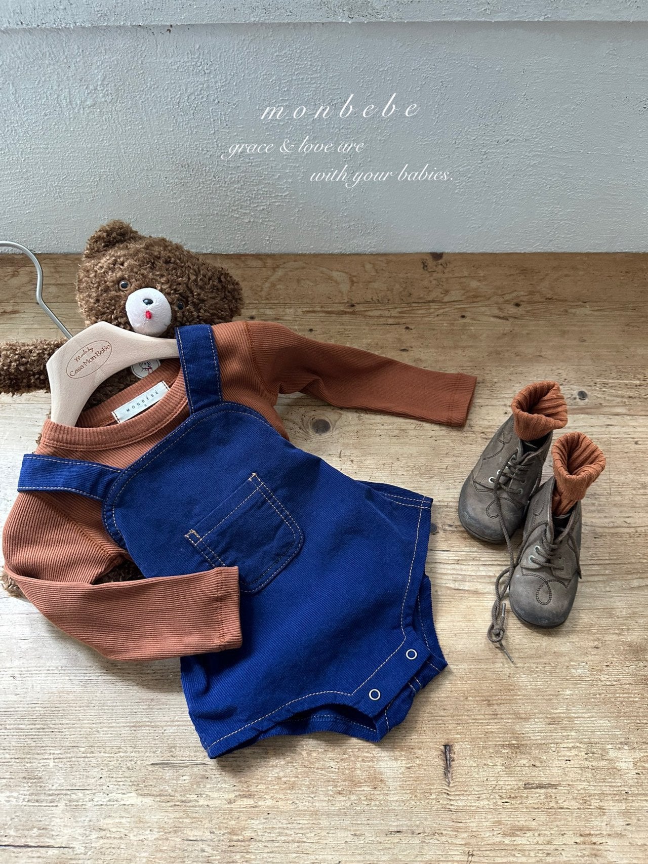 ［monbebe］Loyal corduroy baby suit