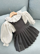［monbebe］Lui pleats suspender skirt