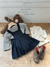 ［monbebe］Lui pleats suspender skirt