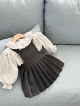 ［monbebe］Lui pleats suspender suit