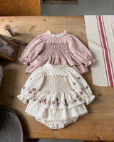 ［marron］Velona shirring rompers