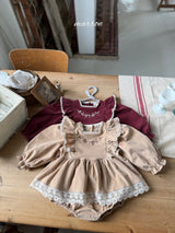 ［marron］Bouquet rompers