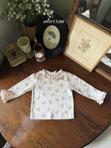 ［marron］Rose eyelet frill tee