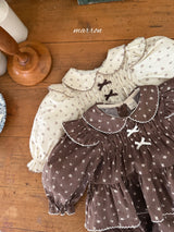［marron］Shine flower rompers