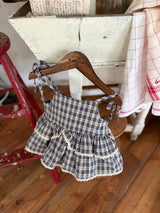 ［marron］Check cancan rompers