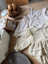 ［marron］French flower rompers