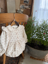 ［marron］French flower rompers