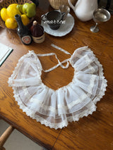 ［marron］Dear organza apron skirt