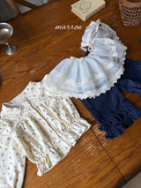 ［marron］Denim frill pants