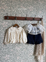 ［marron］Denim frill pants