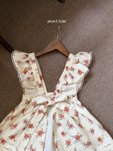 ［marron］Flower frill apron