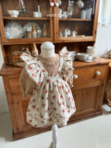 ［marron］Flower frill apron