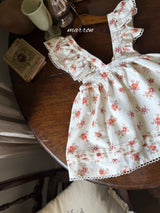 ［marron］Flower frill apron