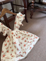 ［marron］Flower frill apron