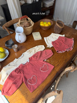 ［marron］Heart corduroy set up