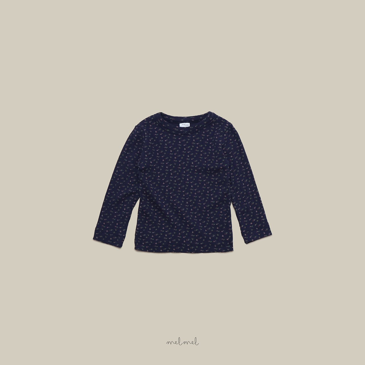 ［melmel］Flower Rib Tee