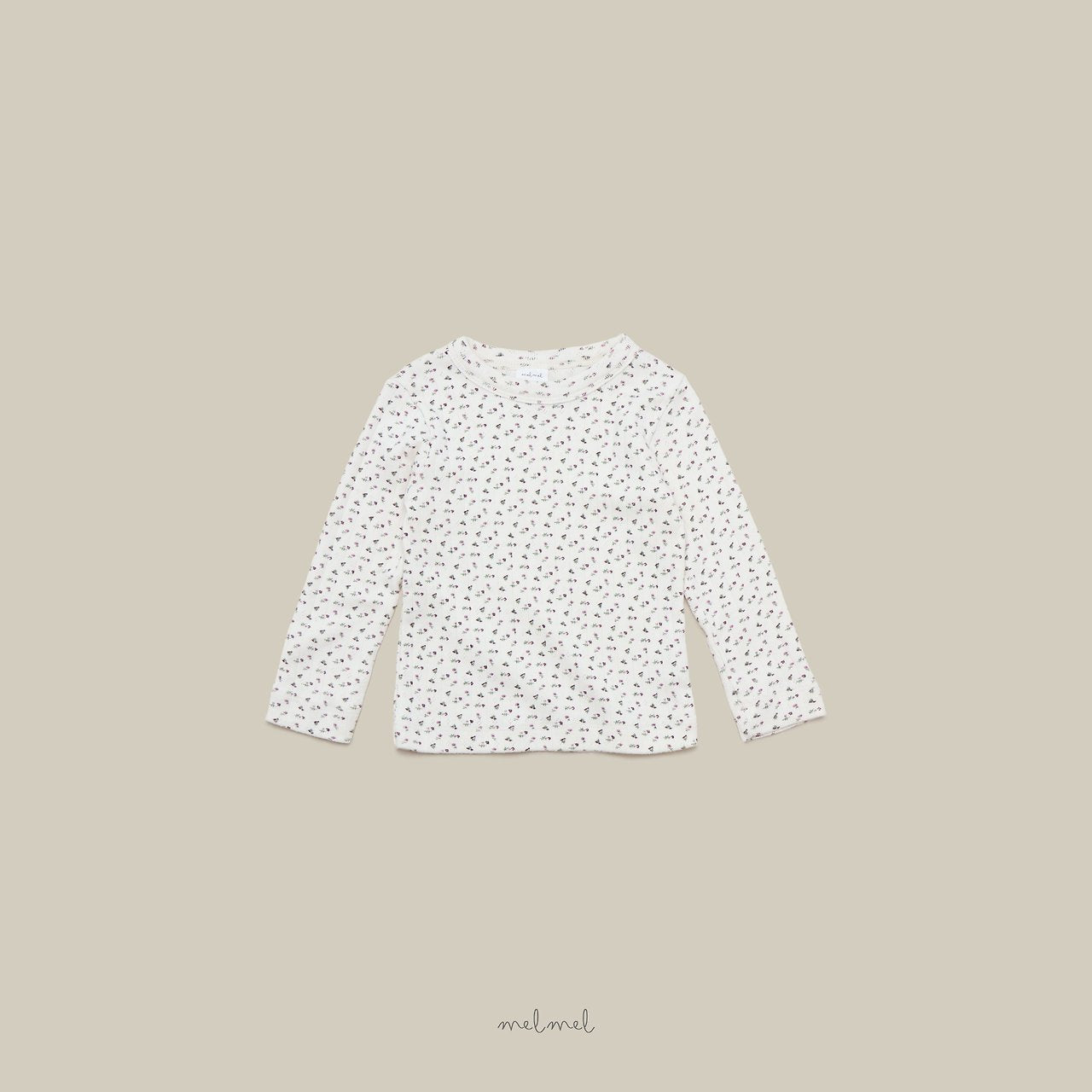 ［melmel］Flower Rib Tee