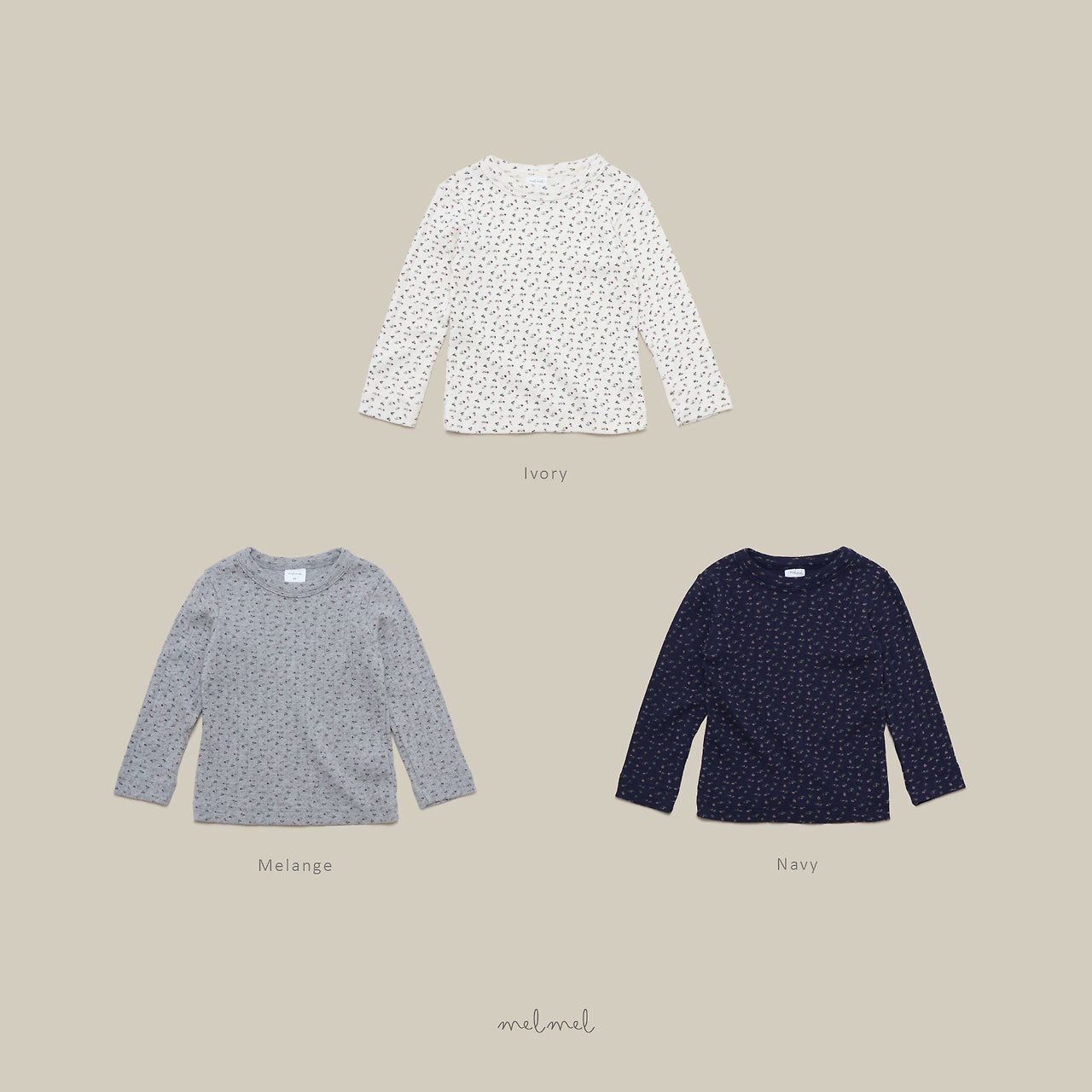 ［melmel］Flower Rib Tee