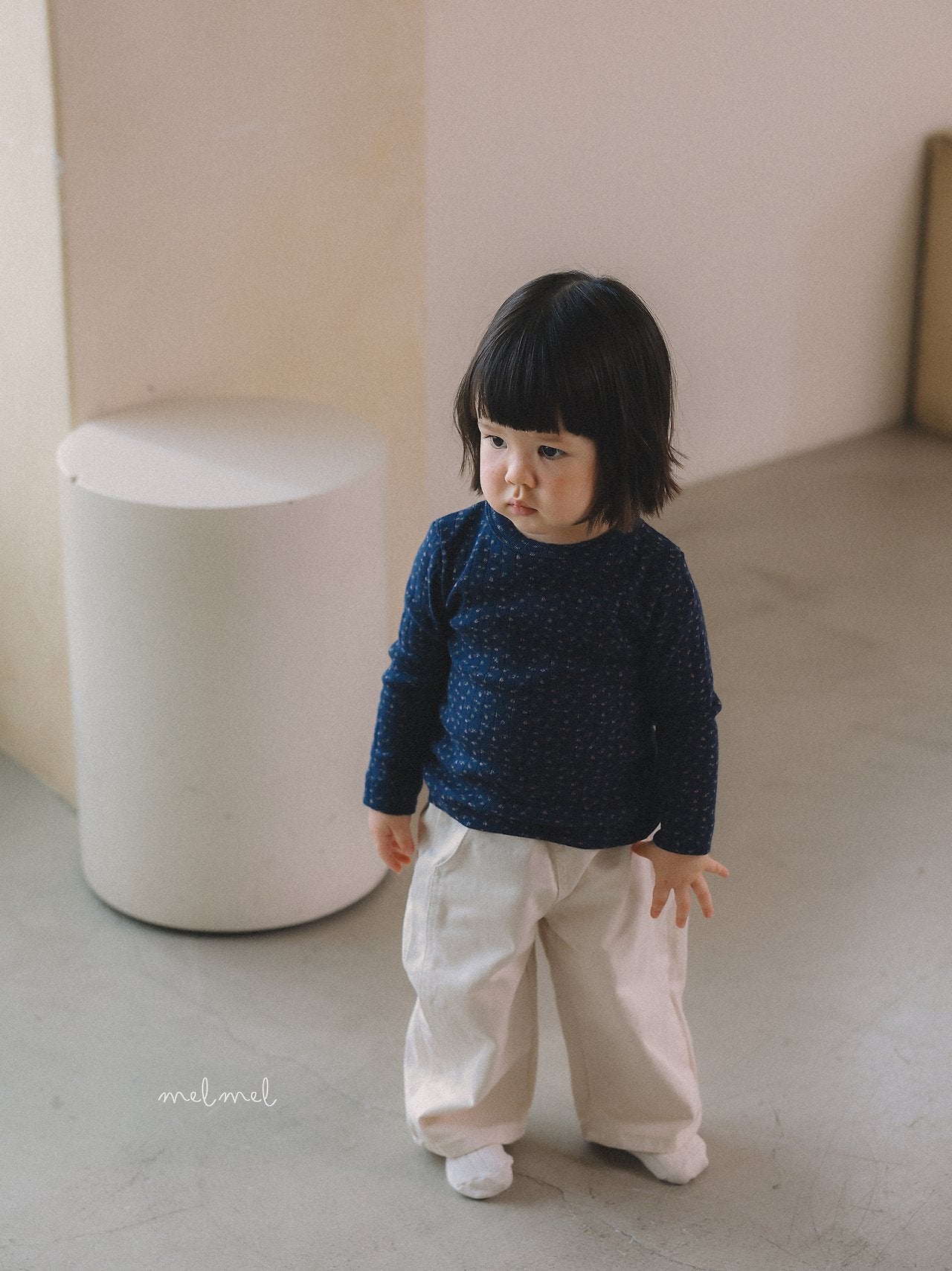 ［melmel］Flower Rib Tee