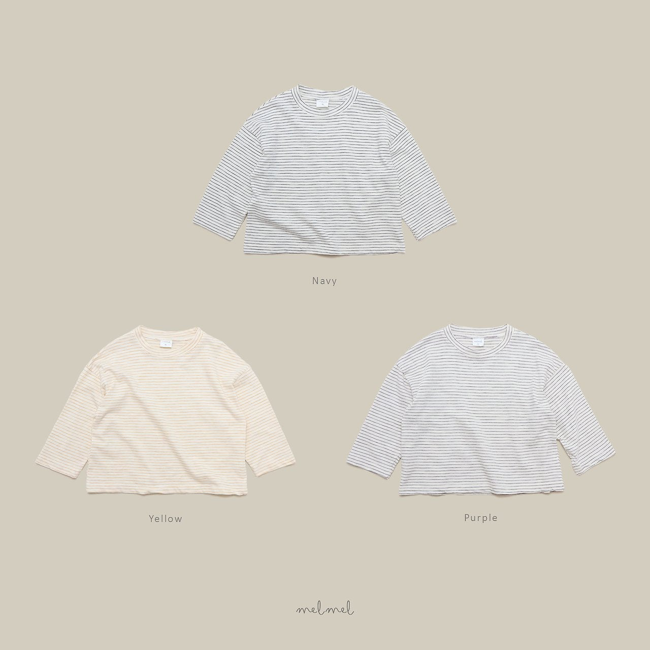 ［melmel］Stripe Tee
