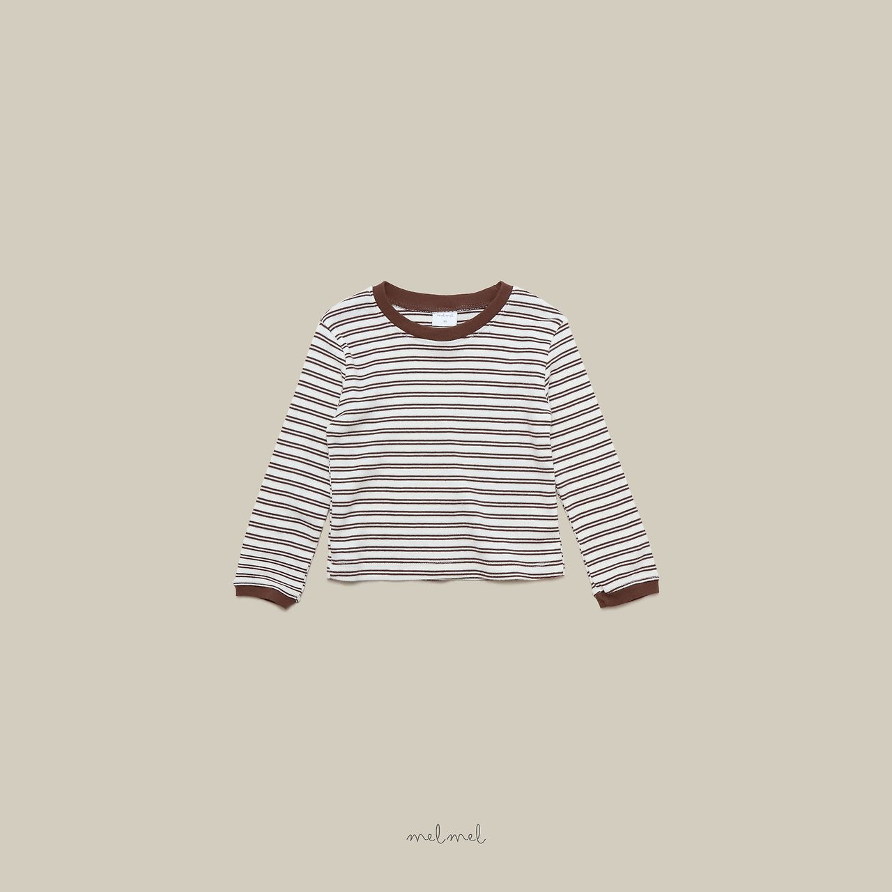 ［melmel］Contrast Stripe Tee